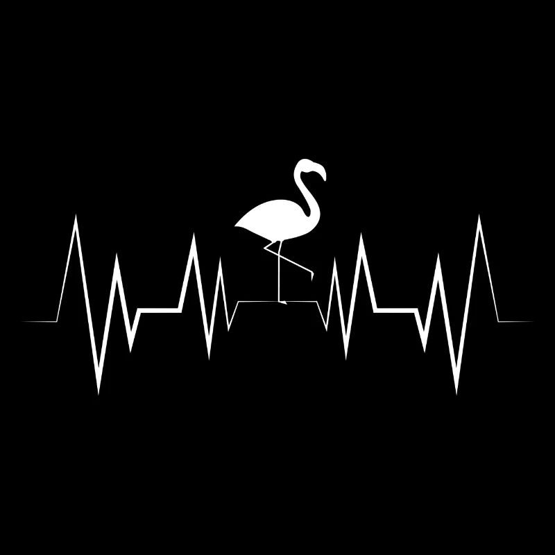 Herzschlag Flamingo Silhouette