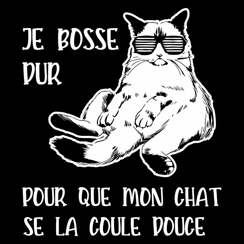 je bosse dur pour que mon chat se la coule douce
