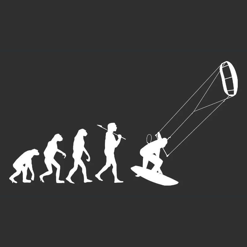 Kitesurfer Evolution Kitesurfing Wind Water Sport