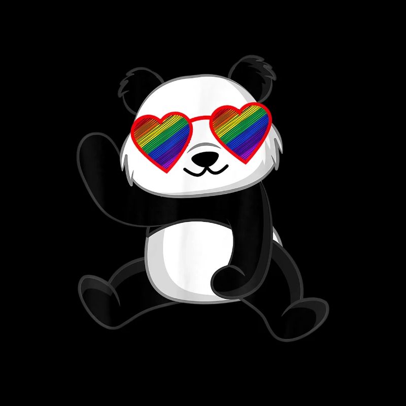 Panda Regenbogen LGBTQ Pride Regenbogenfahne CSD