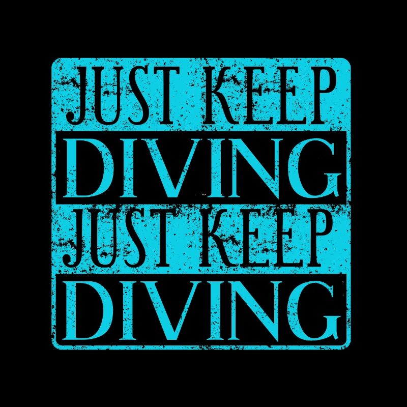 Retro Vintage Just Keep Diving Awesome Diver