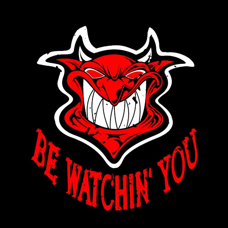 Be Watchin' You Retro Demon Devil Halloween