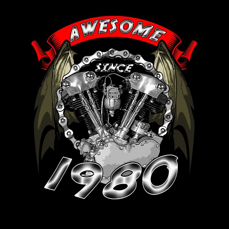 Awesome since 1980, Biker Geburtstag