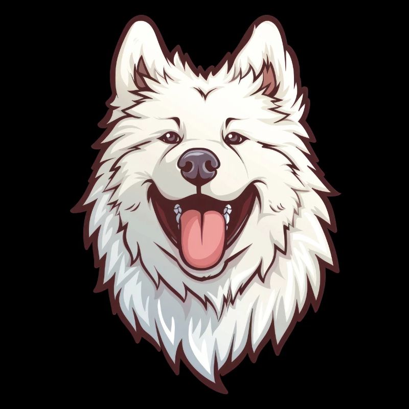 Samoyède | Samoyède | Illustration de dessin animé