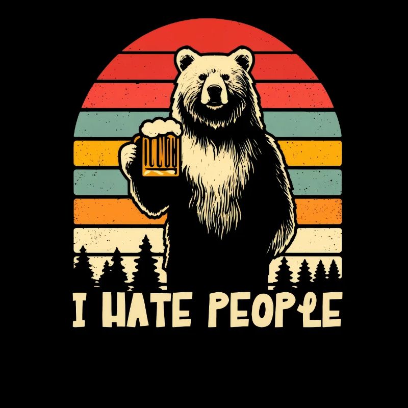 I Hate People Camping Hiking Trekking Gift