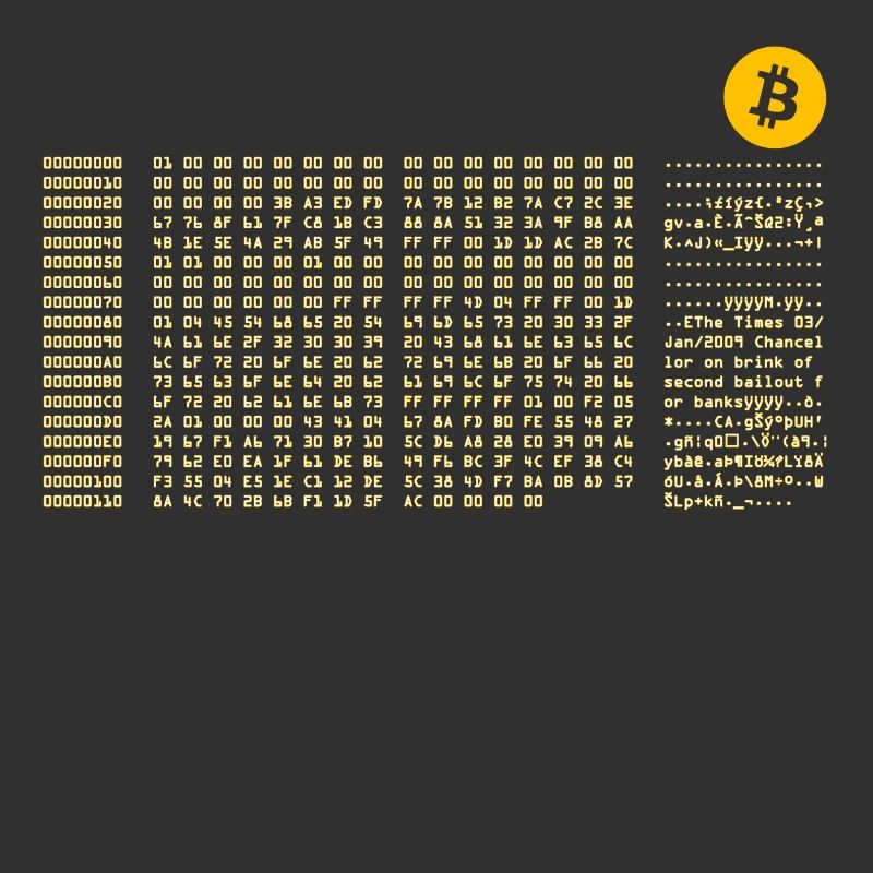 Bitcoin First Block Zero Nerd