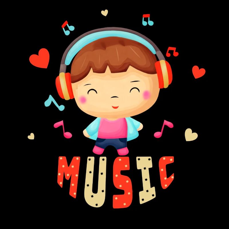 Petit garçon avec de la musique