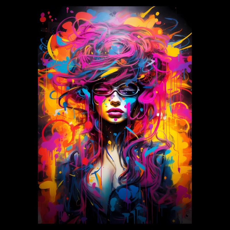 Fille graffiti