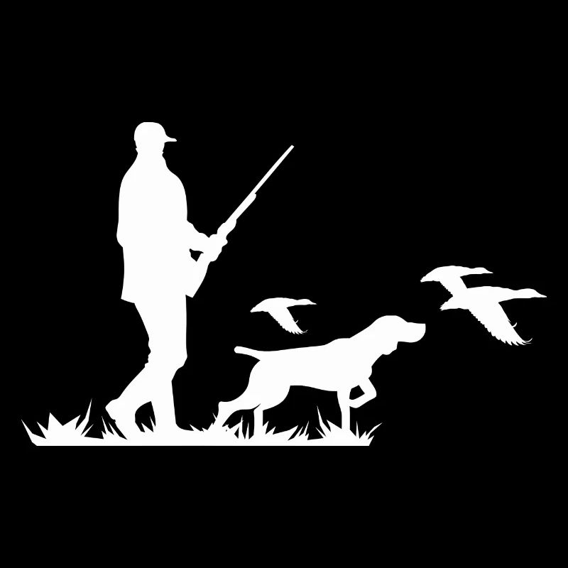 Chasseur de chiens de chasse Waidmann Symbole de chasse Silhouette