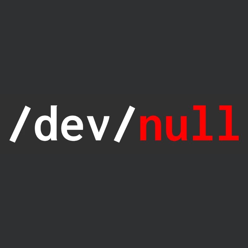 Dev null red web developer humor funny