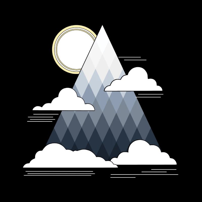 Cloud Mountain Hiking Art Print