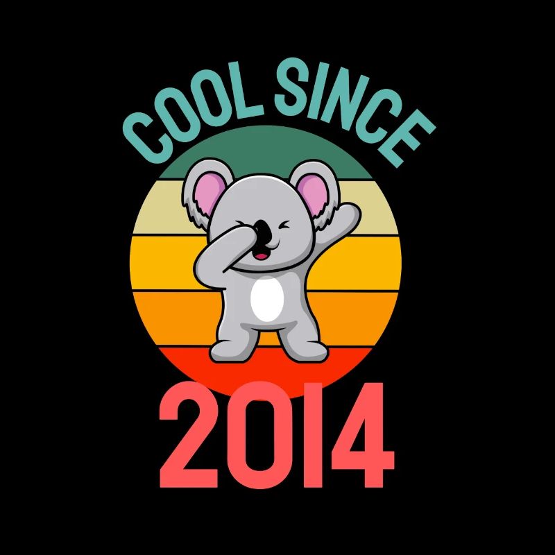 Cool seit 2014 Retro Dabbing Koala 8. Geburtstag