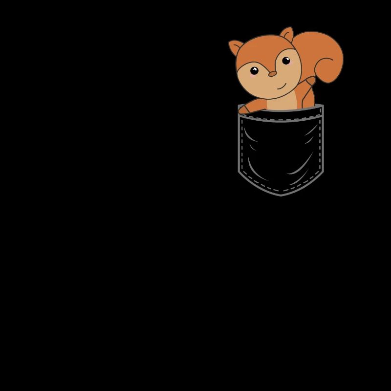 Eichhörnchen in Brusttasche lustig