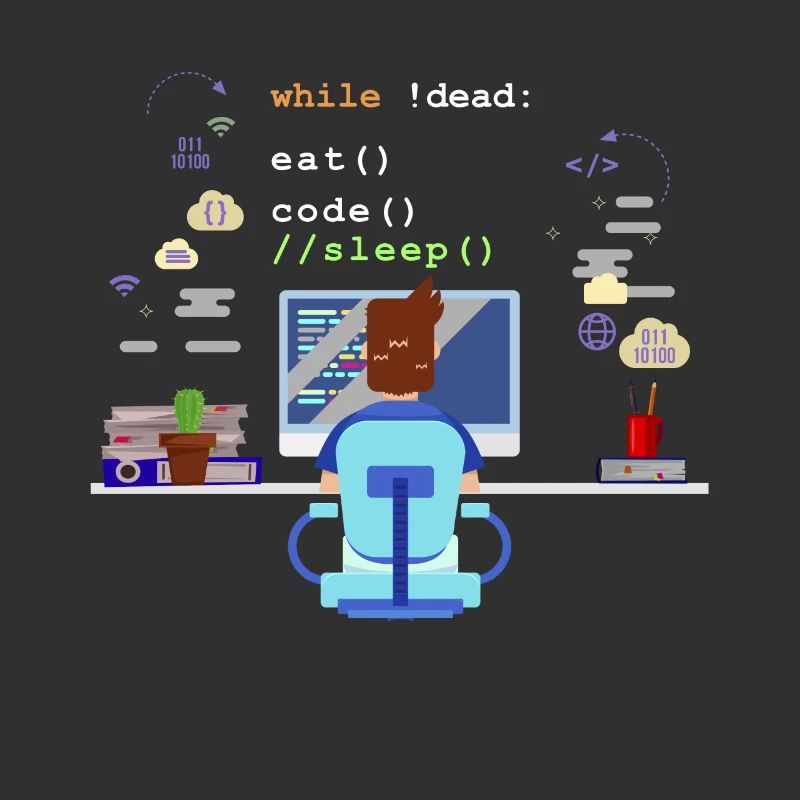 Eat Sleep Code Programmation informatique