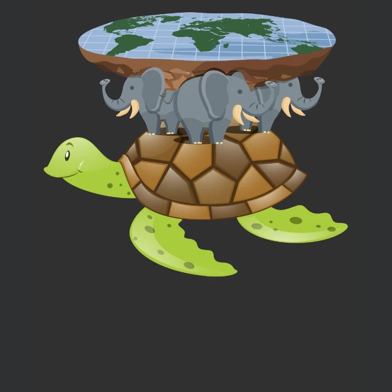 Flat Earth Turtle Disk World Gift Design Idée