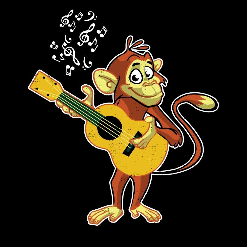 Funny Music Monkey Chimpanzee Guitar Player Gift