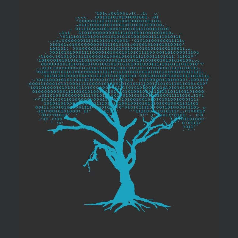Binary Coding Tree Geschenk Design Idea Grafik