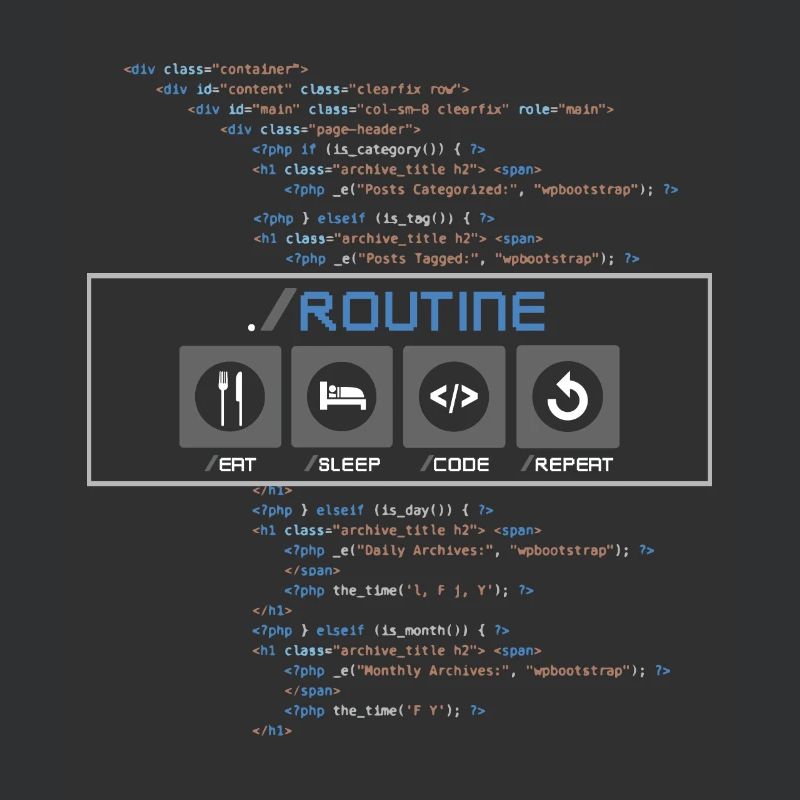 Manger, dormir, coder, répéter, une routine de développeur