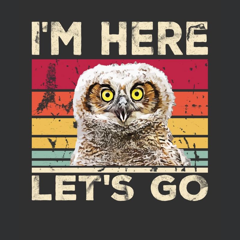 Lustiger Witziger Spruch i'm here Lets go Eule Vin