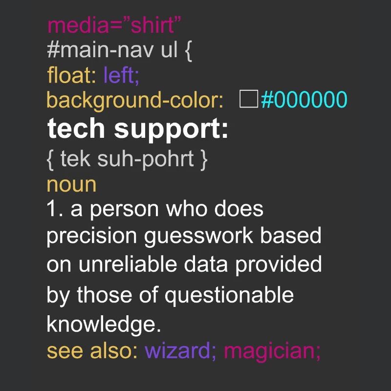 Tech support html coding gift coder