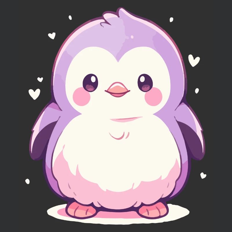 Pingouin Chibi mignon - Conception de dessin animé mignon