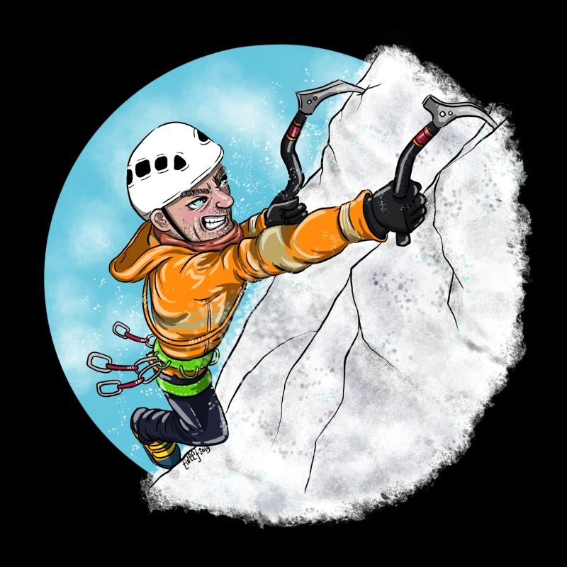 Bergsteiger - Eiskletterer - Kletter T-Shirt