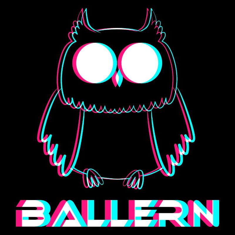 Ballern Eule Raver Rave EDM Techno DJ