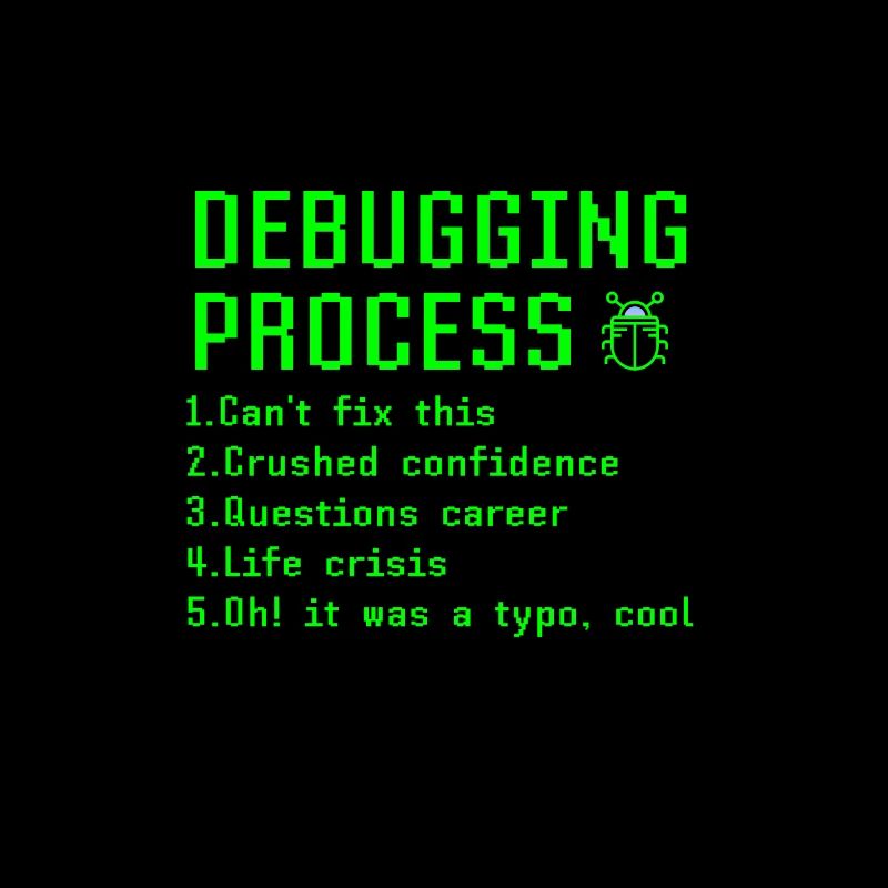 Debugging Process Funny Programmer Coder Gaveidee