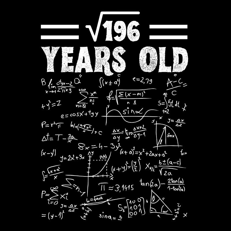 Square Root Of 196 14th Birthday, 14 Year Old Math