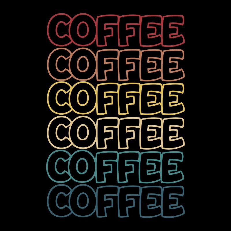 Retro Kaffee Kaffee Kaffee Kunst Vintage Kaffee