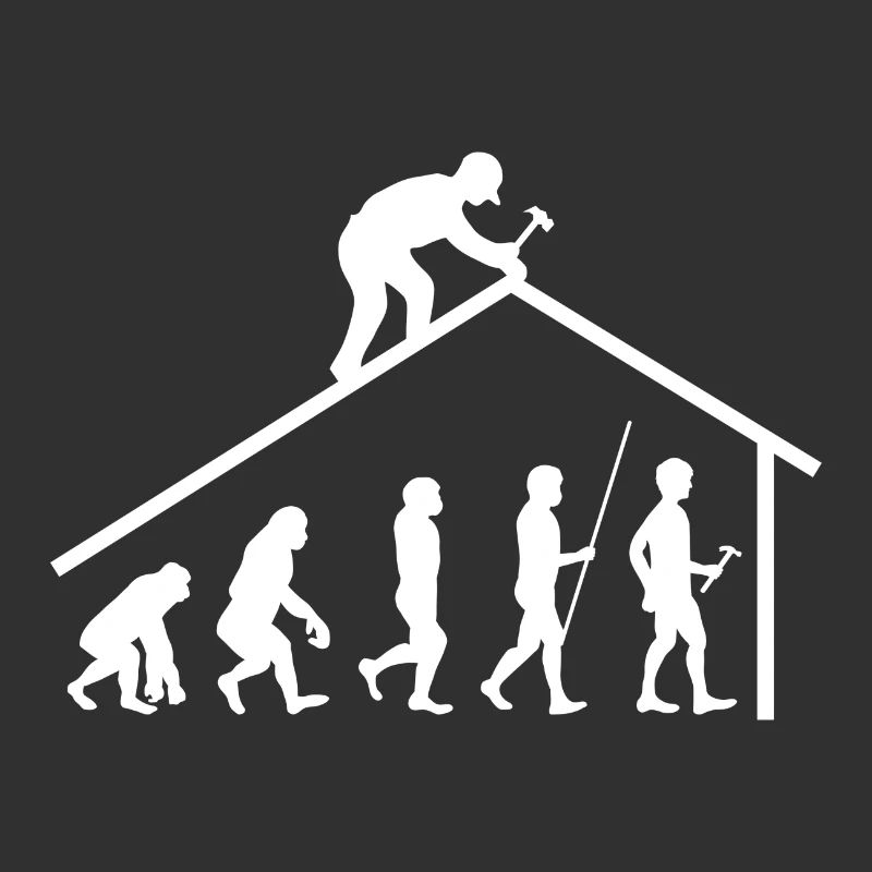 Evolution Zimmerer Dachdecker Geschenk