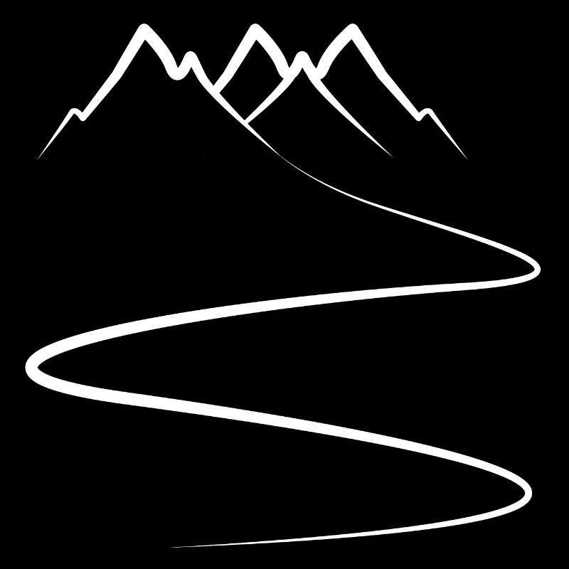 Mountains - path - skiing - hiking - trail - curves