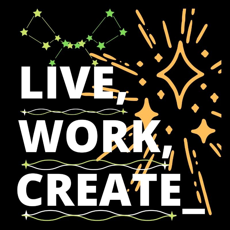 like, work, create