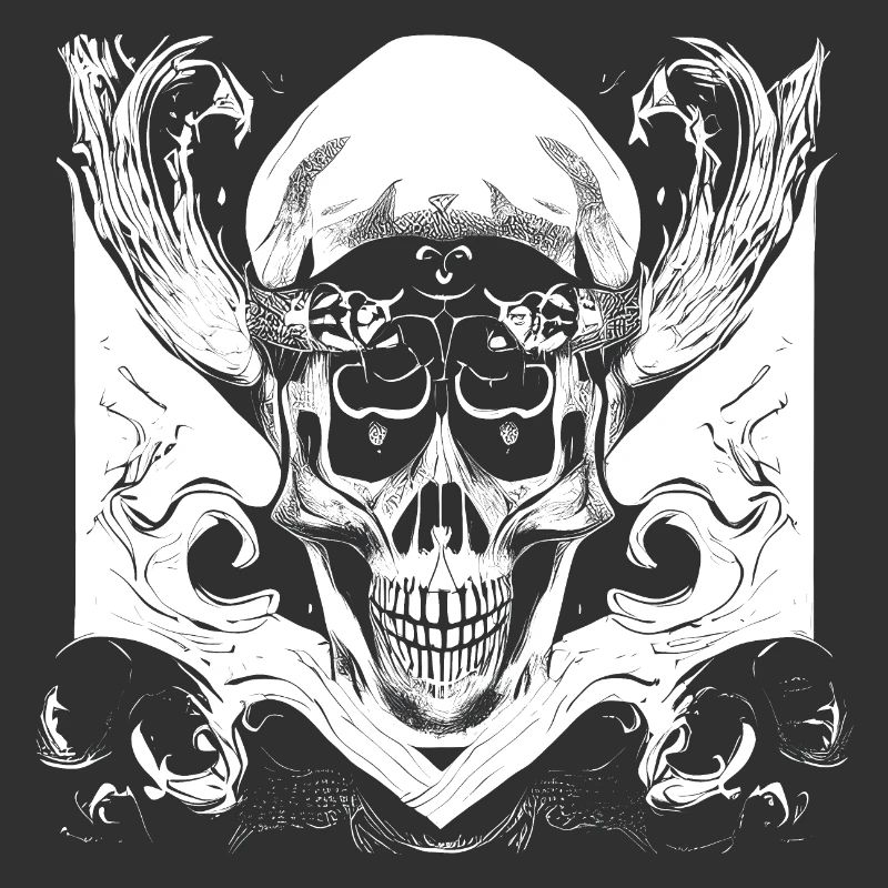 Halloween- oder Horror- Totenschädel mit Ornamente