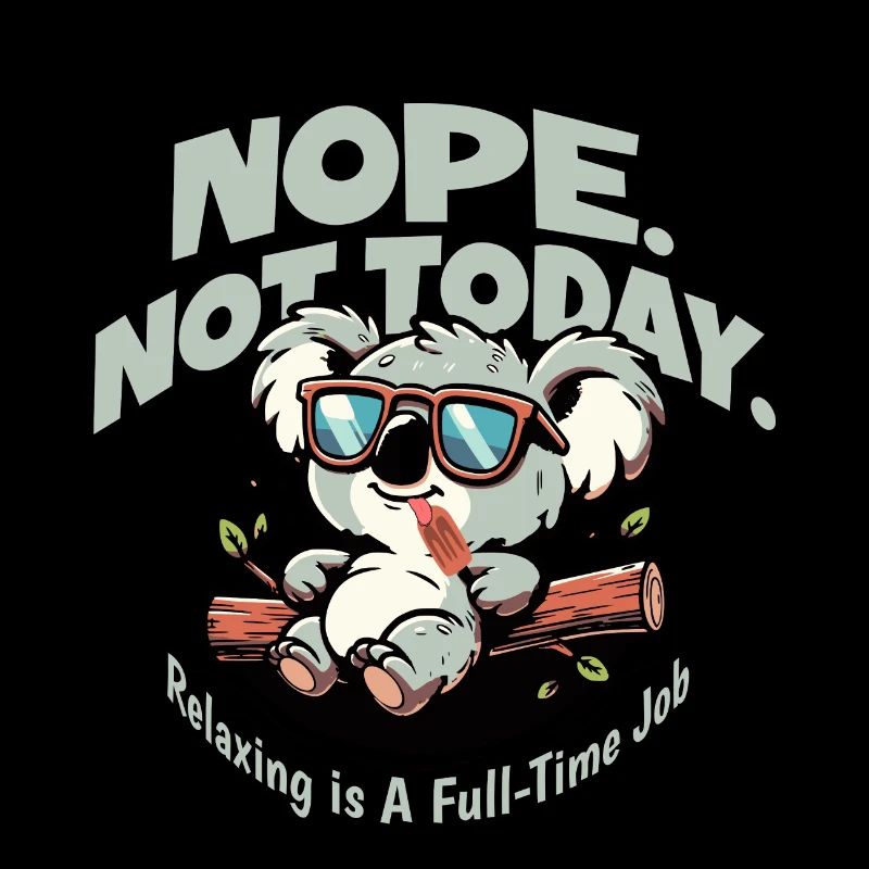 Nope not Today koala chillen sofa just do nothing