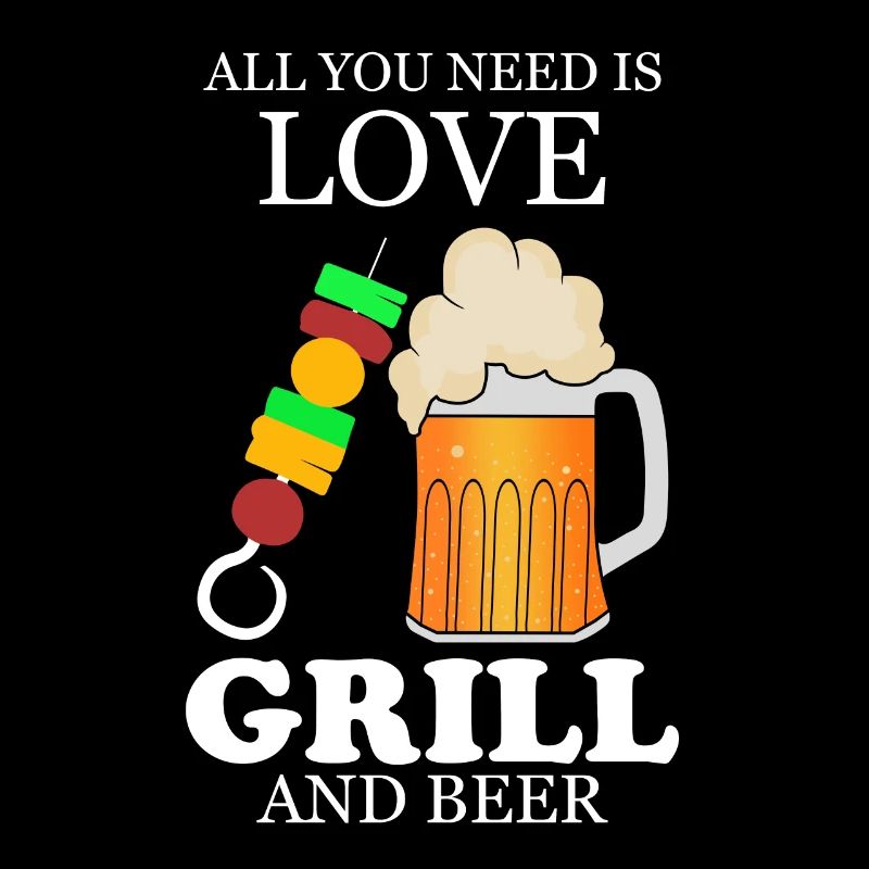 Grillen Barbeque Liebe Bier - Geschenk