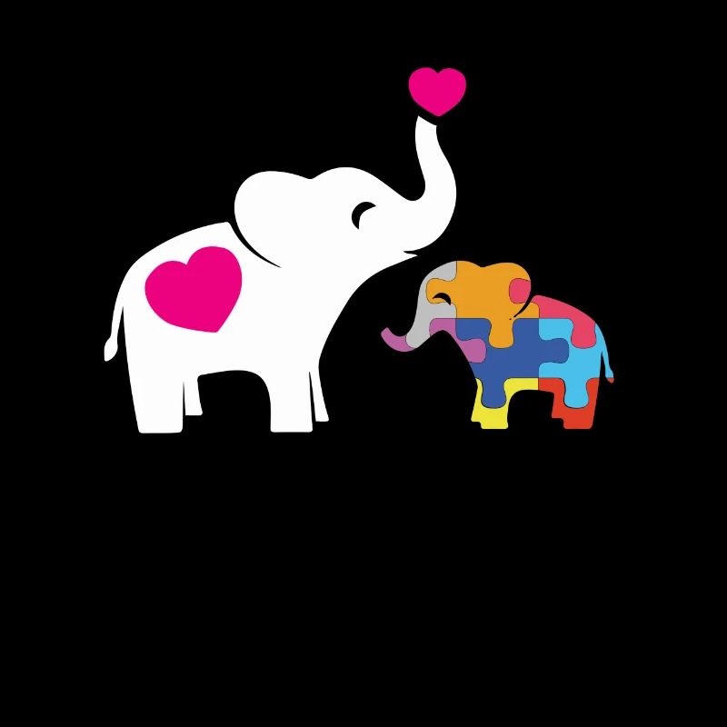 Cadeau de tee-shirt de conscience d'éléphant d'autisme