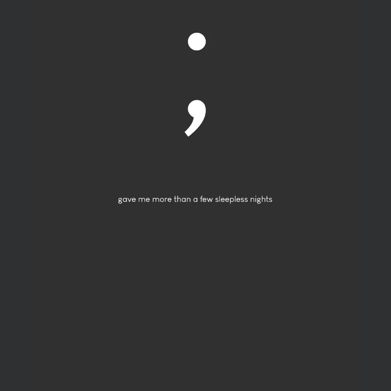 Funny computer science shirt - semicolon