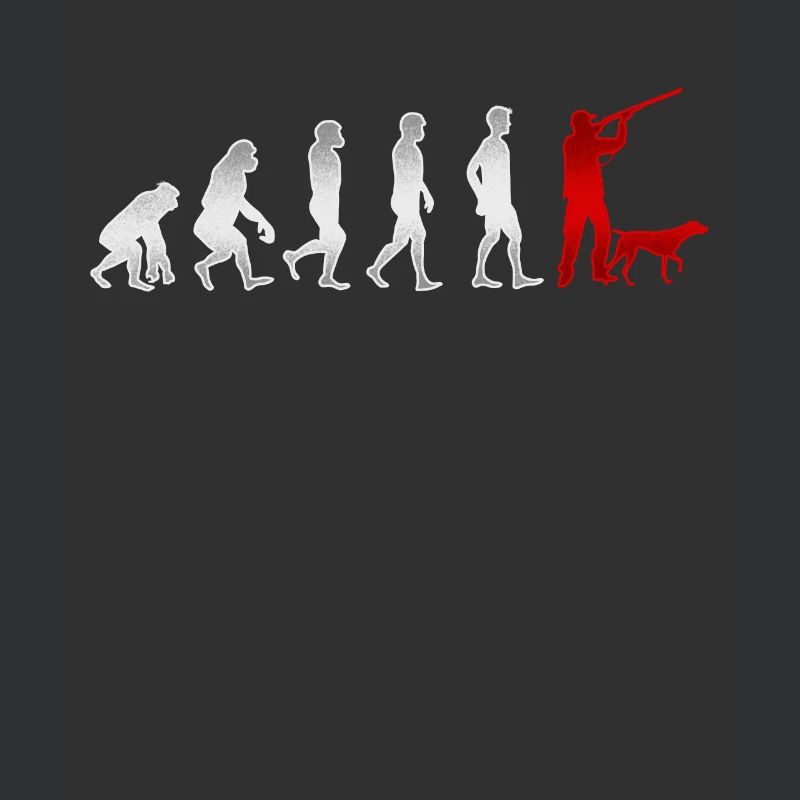 Evolution Jagen Jäger Jagd Jagdhund Geschenk