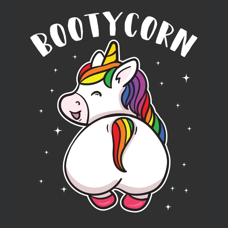 Einhorn Glitzer Hintern Bootycorn Lustig Geschenk