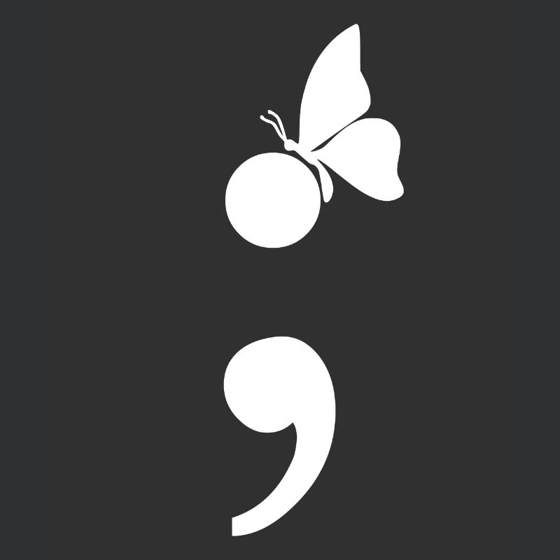 Point-virgule avec dépression papillon