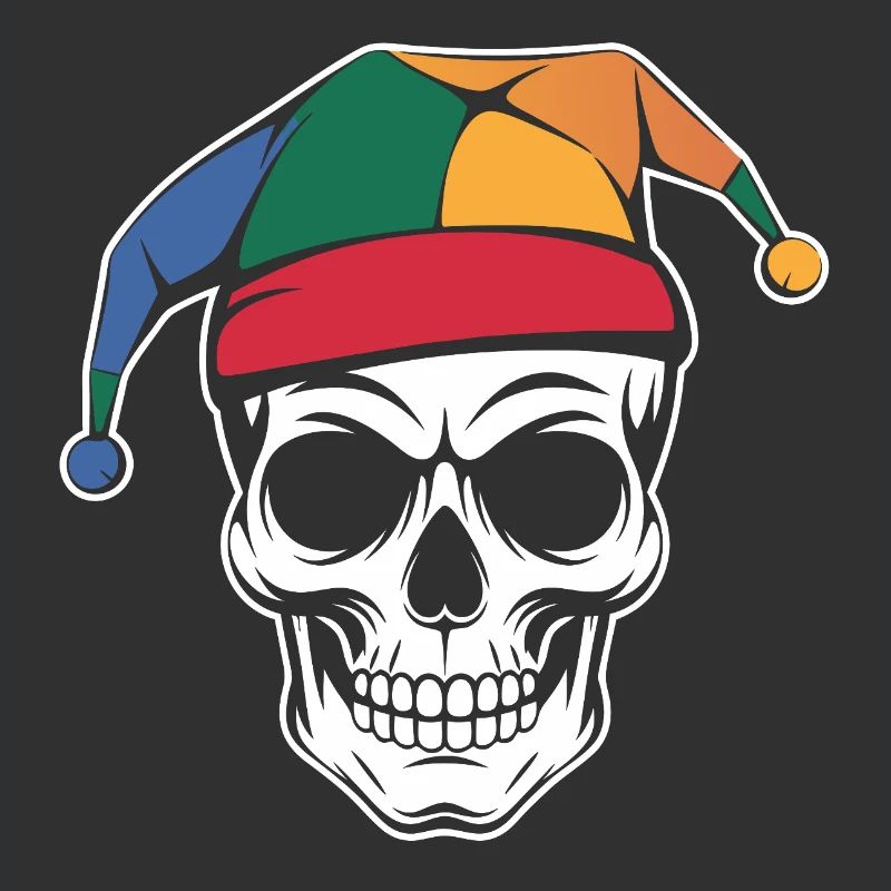 Funny Skull with Fool's Cap