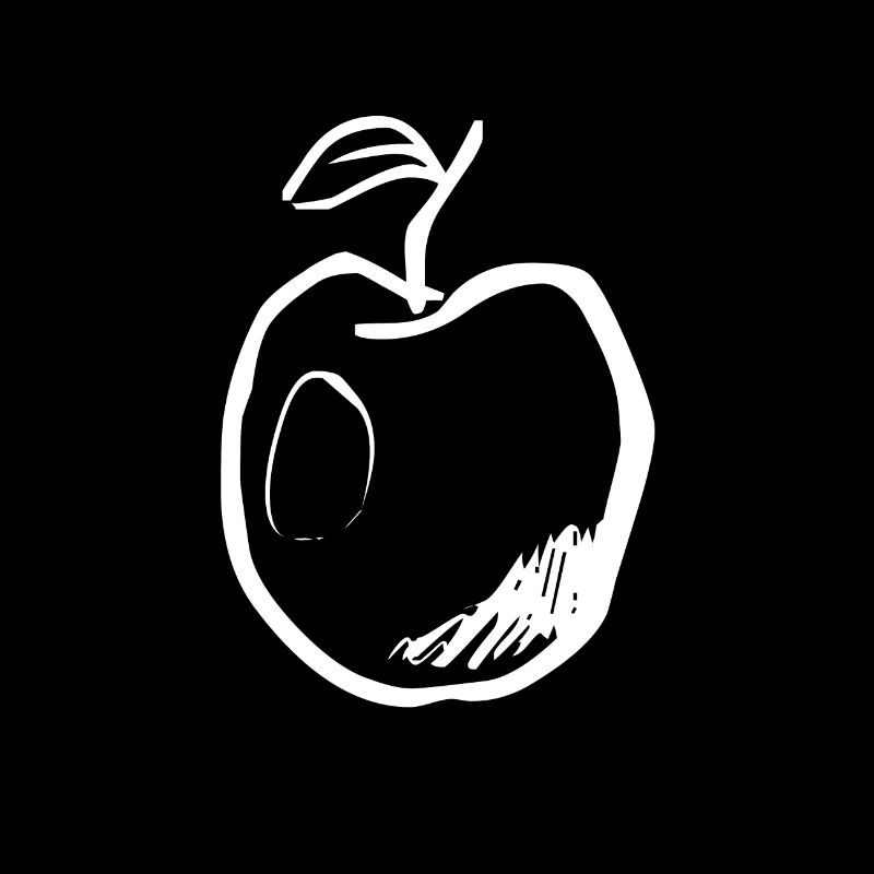 Apfel mit Stil (Weiß)