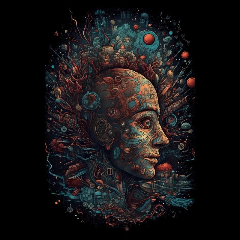 Trippy Explosion - Psychedelisches Motiv