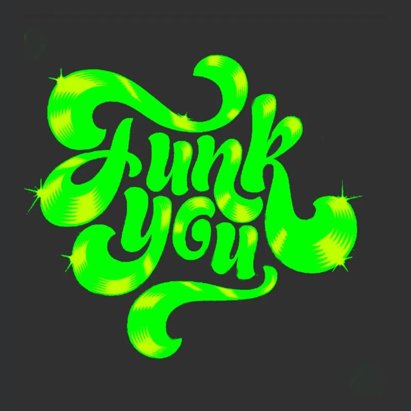 Conception de texte punk néon vert