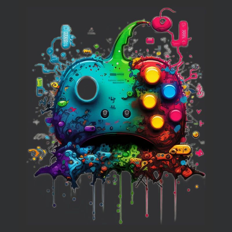 Neon Gaming Controller / Kontroller