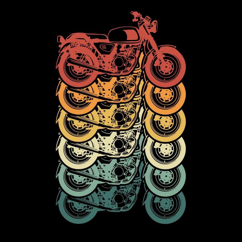 Motorrad Bunte Retro
