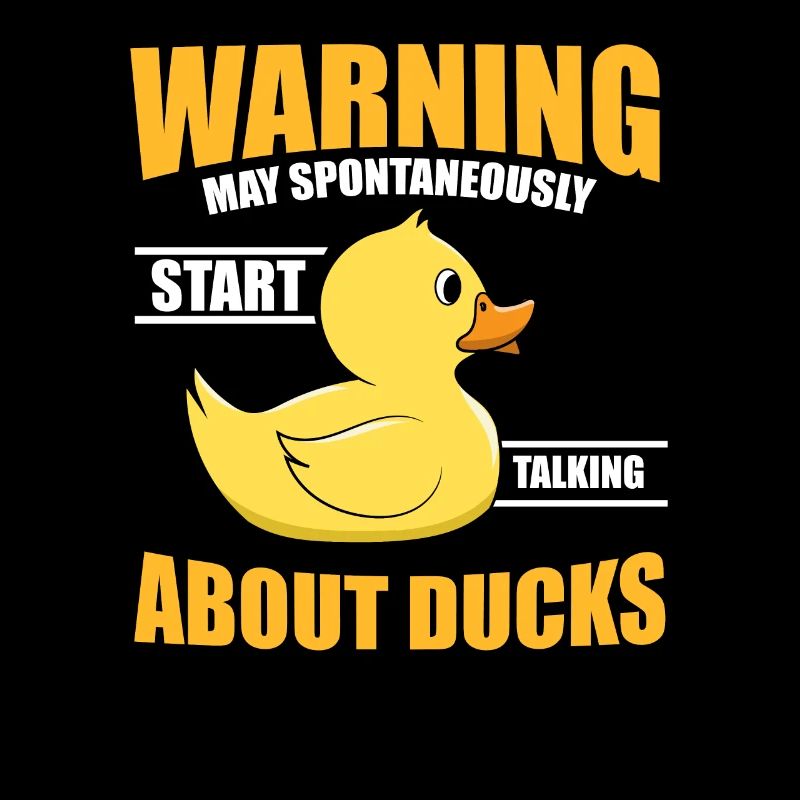 Warning May Talking About Ducks Bath Duckie Rubber