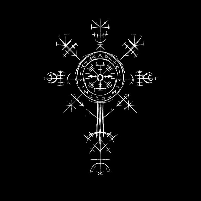 Keltischer Vikinger Vegvisir Kompass Wikinger