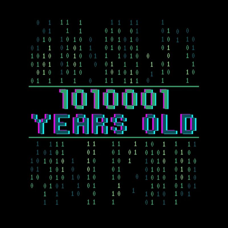 81. Geburtstag 81 Jahre alt Binärcode Coder